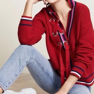 TANYA TAYLOR Colorblock Cotton Rib Greta Knit